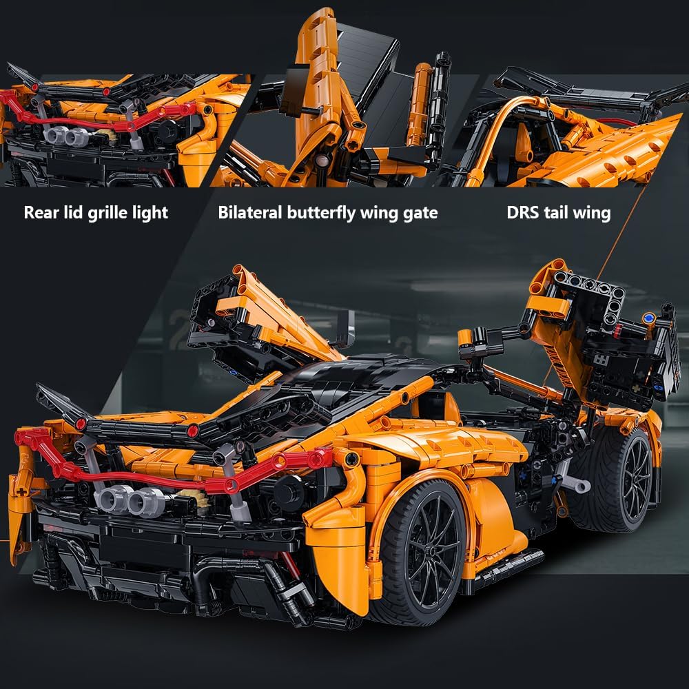 CaDA Master C61513W Assassin XR Supercar Building Block Model, 1:10 Scale 3617 Pieces Adult Collectible Assembly Toy