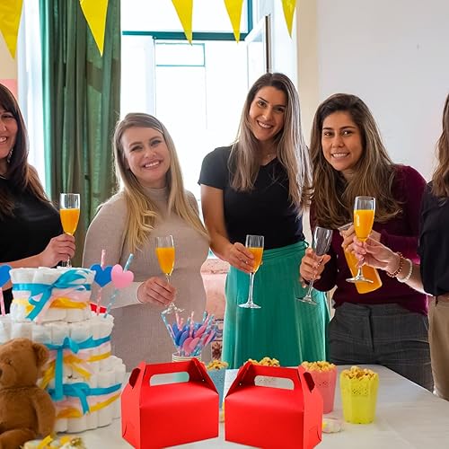 Vista 12 de Lainrrew 30 cajas de dulces a dos aguas, pequeñas cajas de regalos de fiesta de Navidad, caja de regalo de papel kraft para decoraciones de fiesta