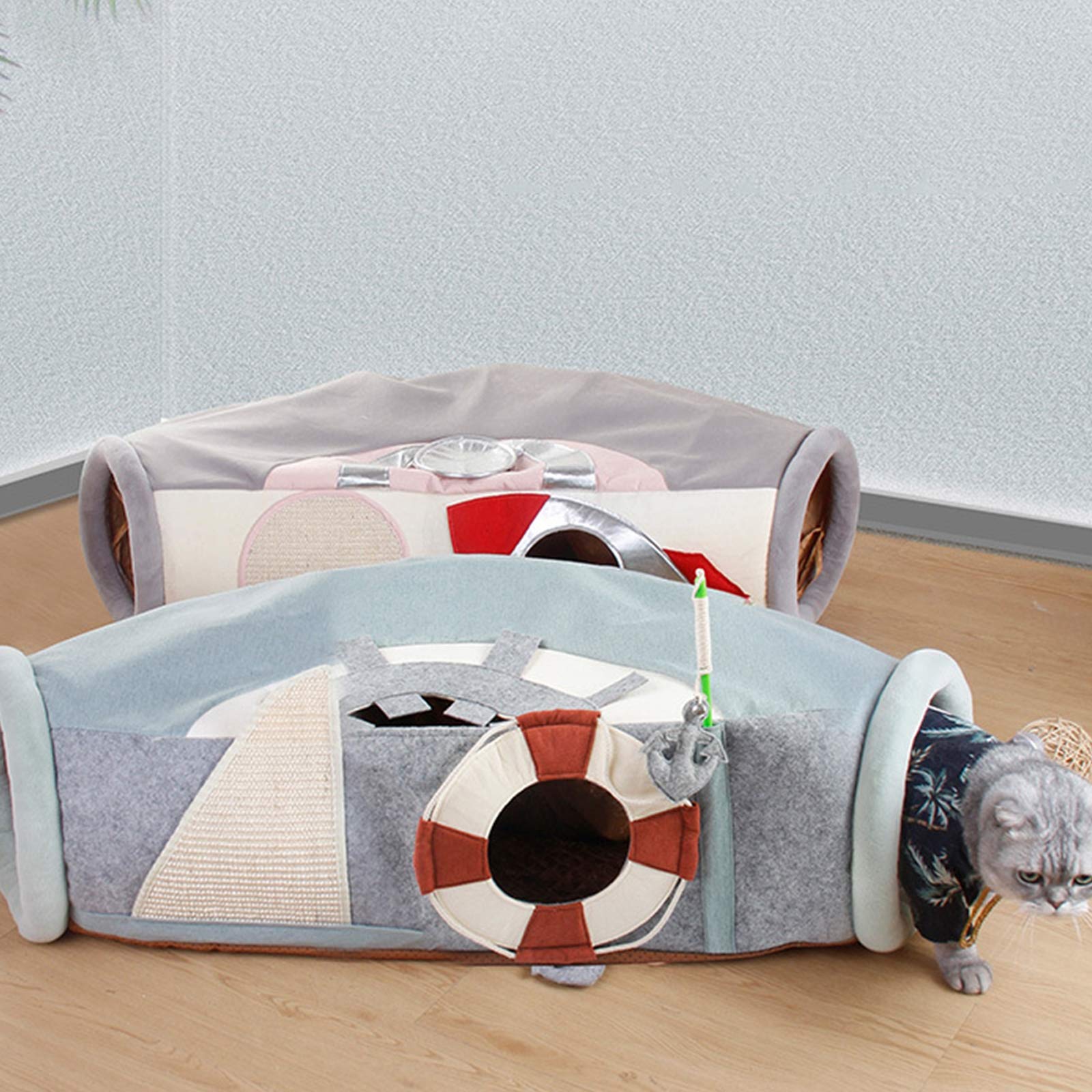 Centre De Jeu Tunnel pour Chat Tunnels De Jeu,Jouet De Tunnel pour Chat pour Animaux De Compagnie, Tunnel pour Animaux De Compagnie Pliable,Animal D'entraînement Interactif pour Chat