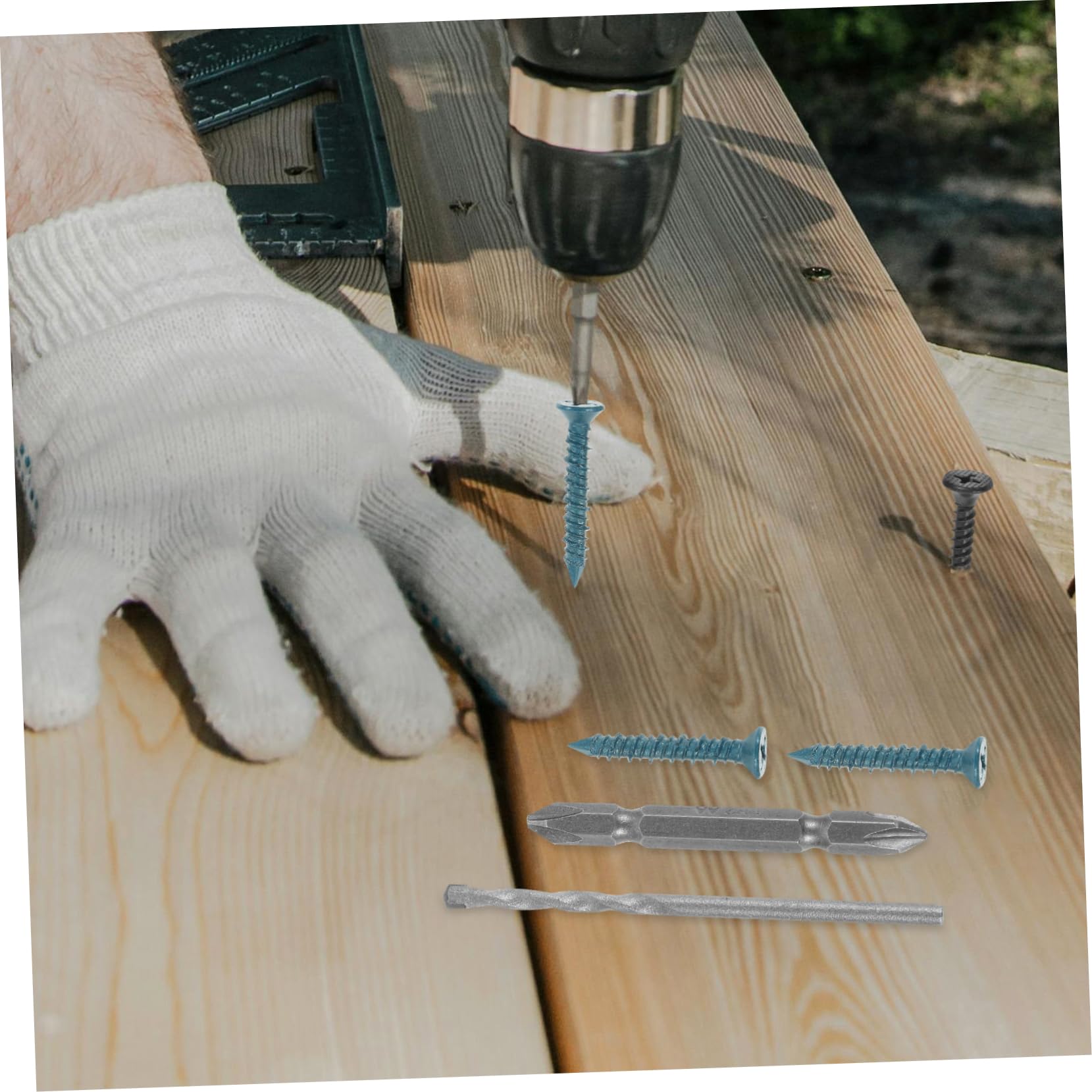 BUTIFULSIC Concrete Screws for Wall Mounting 3/16''x1-1/4 Anchor Screws Kit Drill Bits for DIY Pro Projects