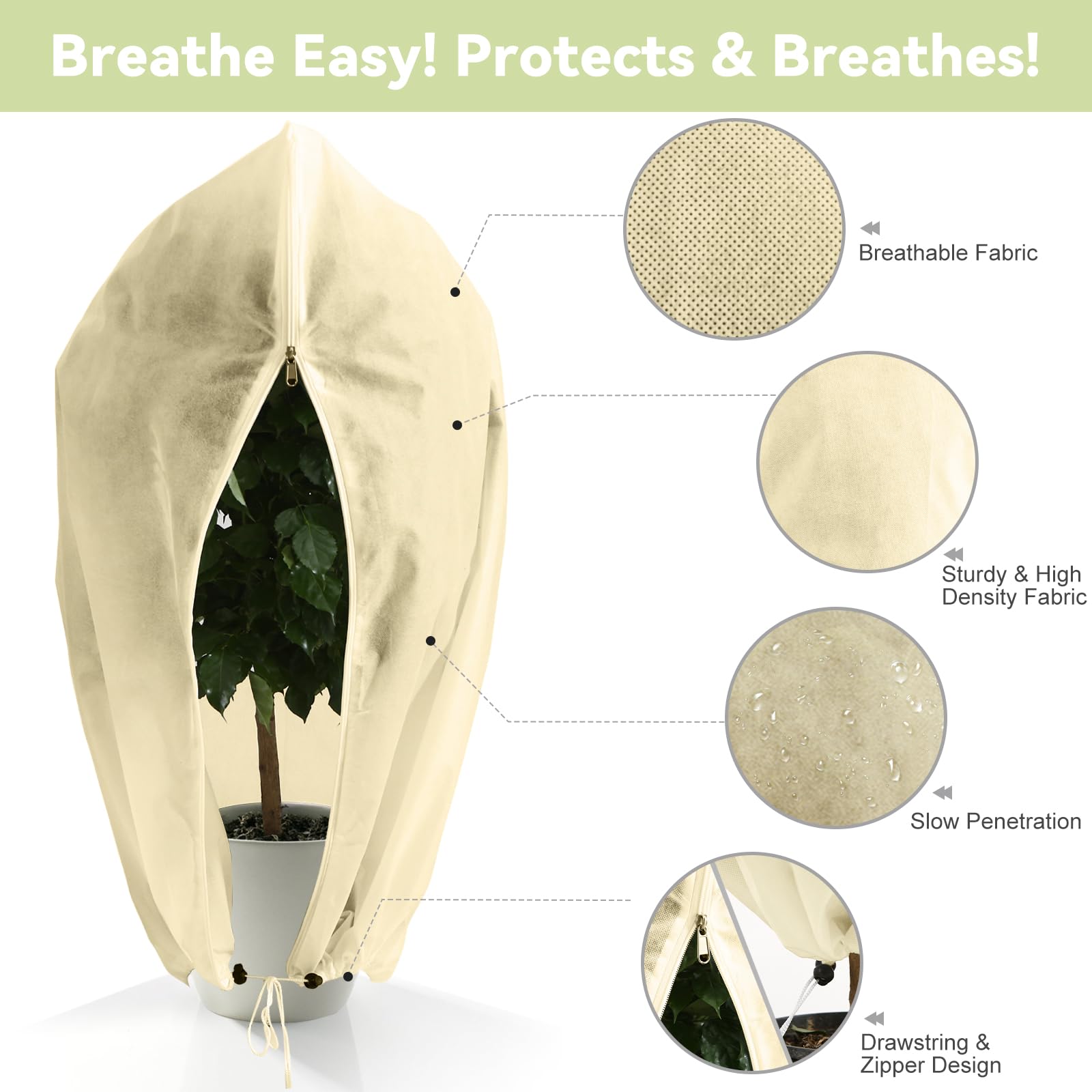 DazSpirit 2 Packs Plant Fleece Frost Protection - Image 3