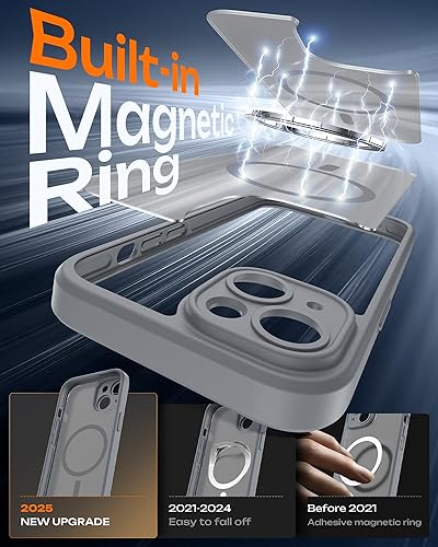 Miniatura 373 de TOCOL Funda magnética para iPhone 15 Pro Max, protección completa mejorada de la cámara, compatible con Magsafe, protección contra caídas, funda