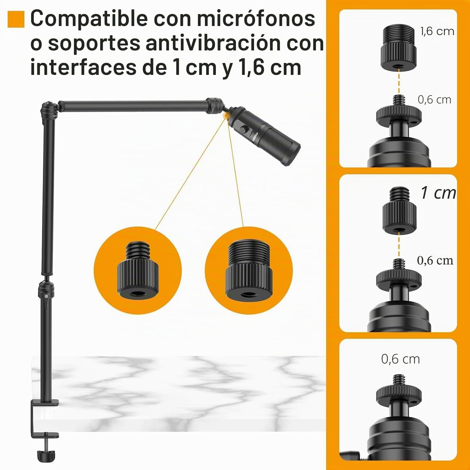 VIJIM LS08 - Trípode con Pinza de Mesa y Brazo