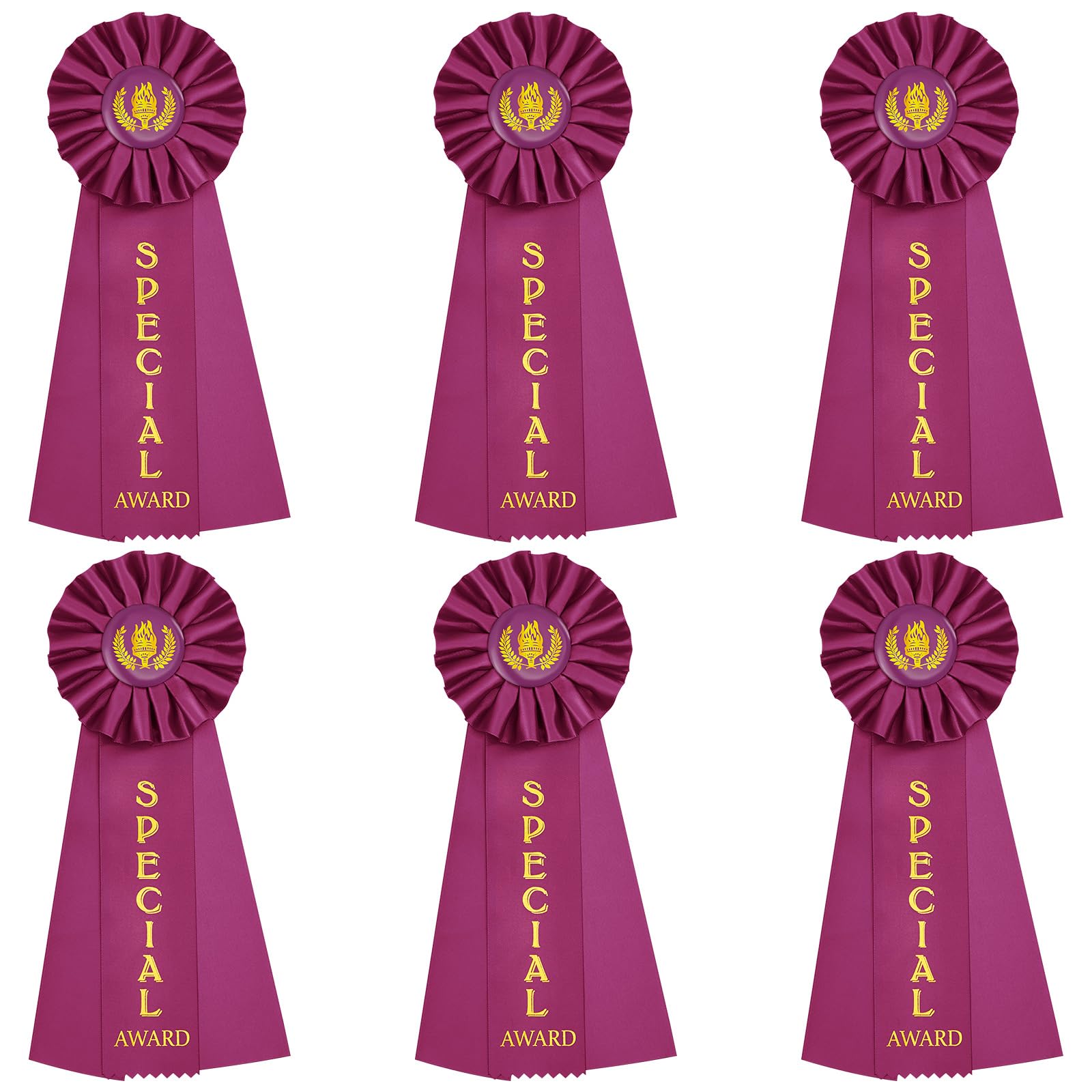 6 Pcs Special Award Ribbons with Event Card and String Purple Place Ribbons Participation Ribbon Achievement Prize Ribbons for Kids School Competition
