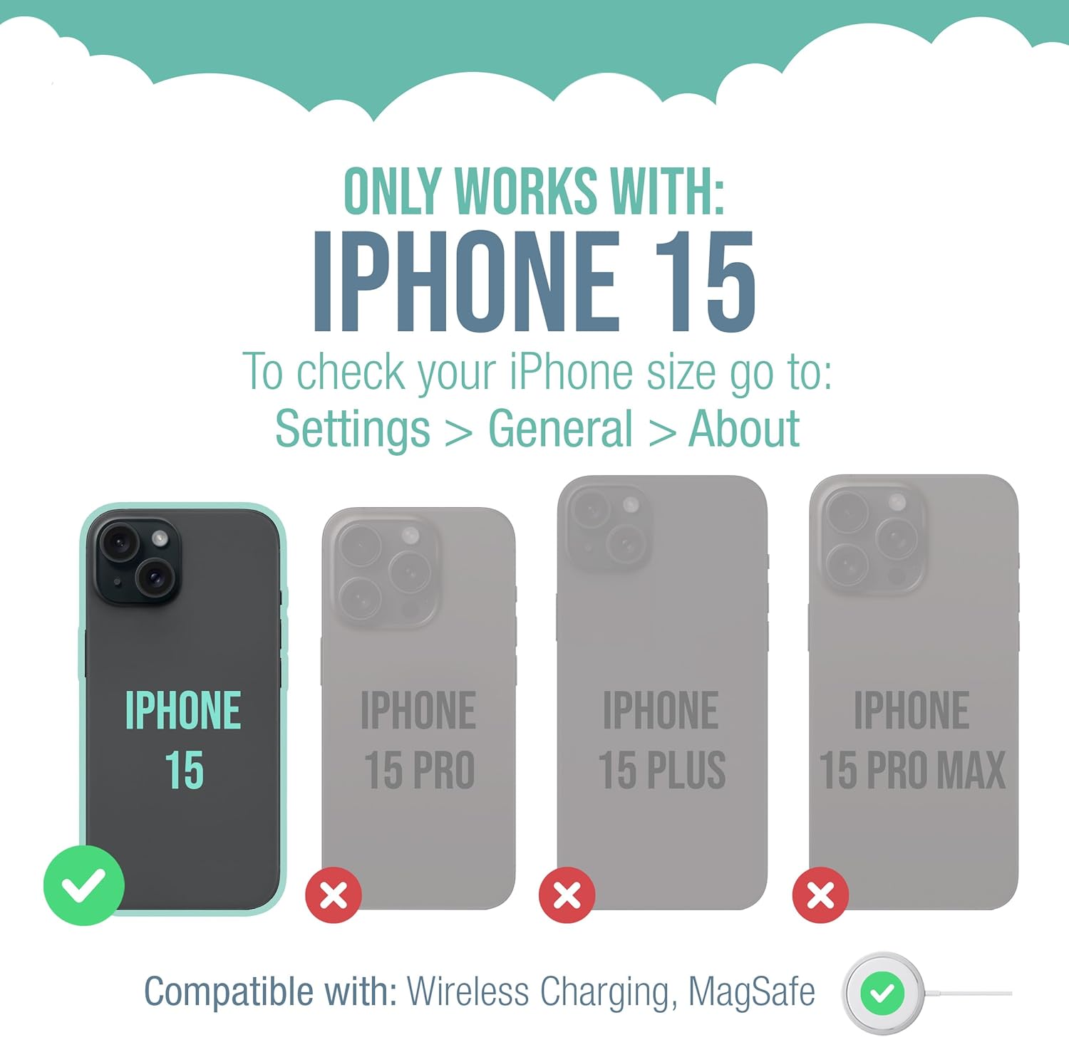 Smartish - Zebra - iPhone 15 MagSafe Armor Case - Gripzilla [Rugged & Tough] Heavy Duty Armor Case - Fits iPhone 15