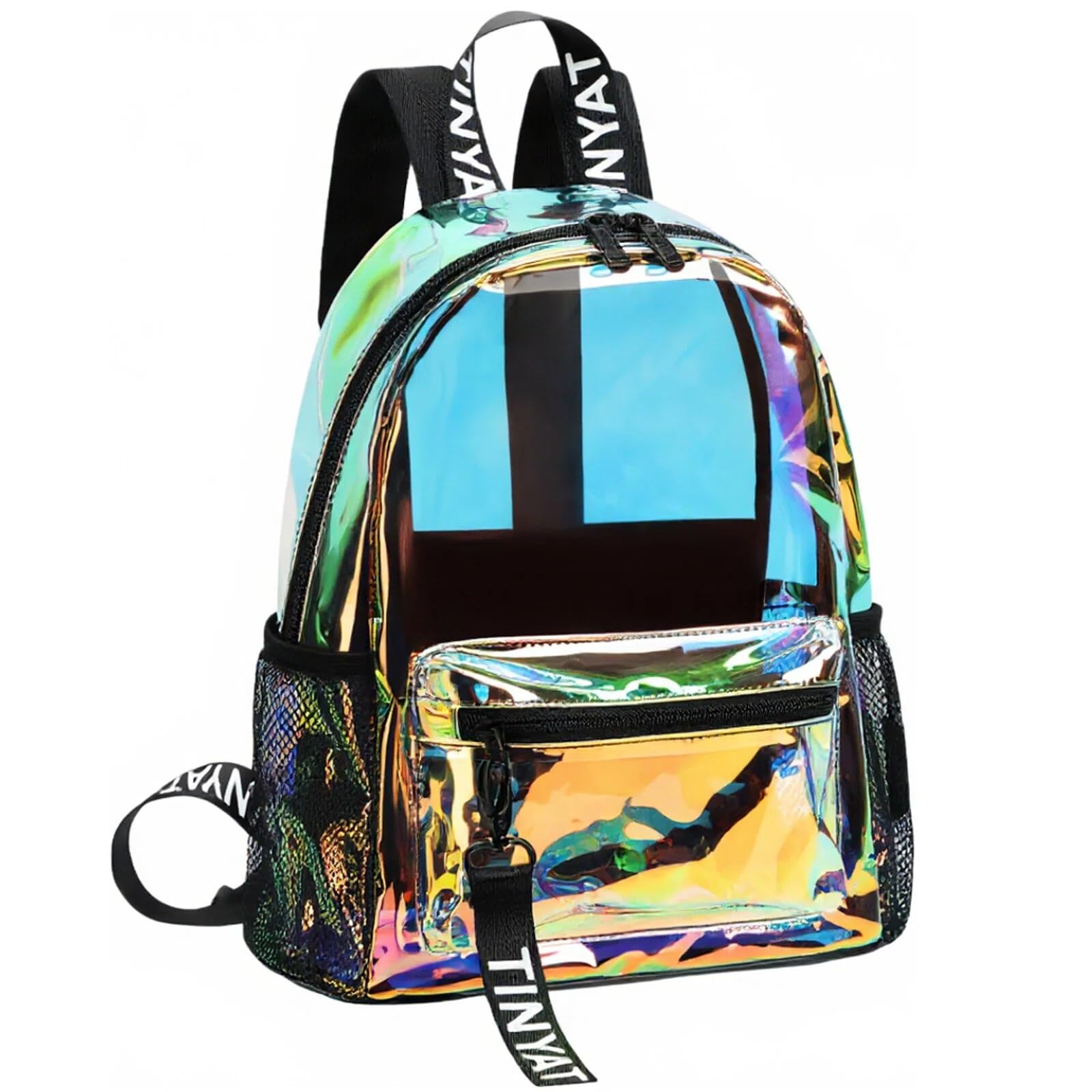 TINYAT Zaino trasparente resistente per scuola, concerti, sport, viaggi e uso quotidiano