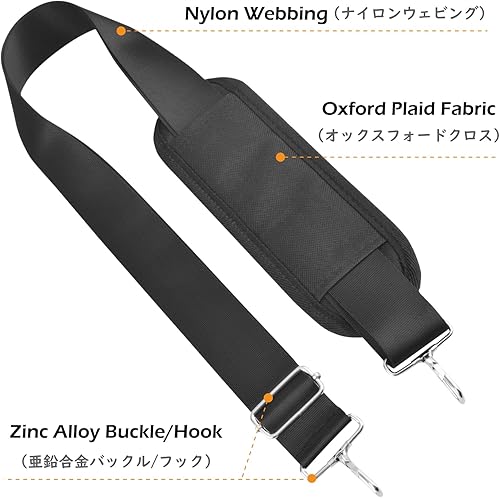 Miniatura 3 de TRIWONDER Correa de hombro de repuesto ajustable con ganchos de metal acolchados para bolsas cruzadas, bolsas de mensajero, computadoras portátiles