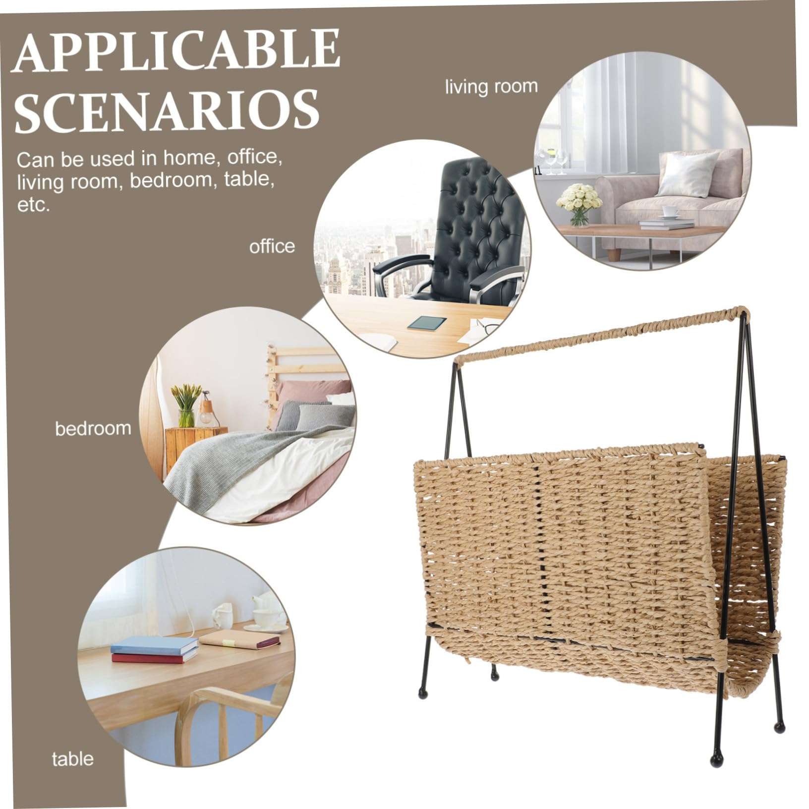 Cabilock Panier De Rangement Tressé Style Panier Décoratif Multifonctionnel Pour Snacks Organisateur De Maison