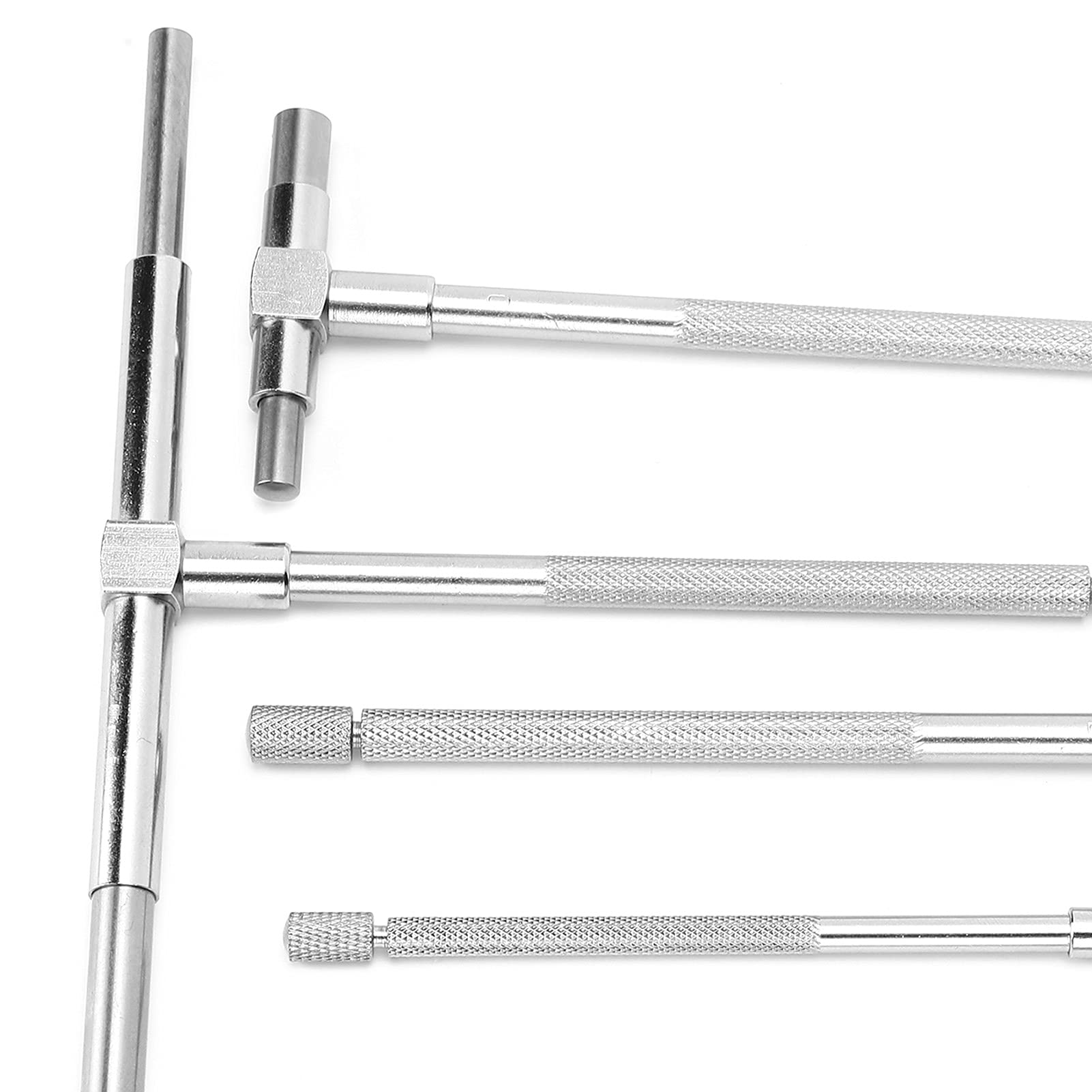 Set di misuratori telescopici, set di misuratori di diametro interno di precisione regolabile da 6 pezzi a forma di T per misurazioni rapide all'interno dei fori