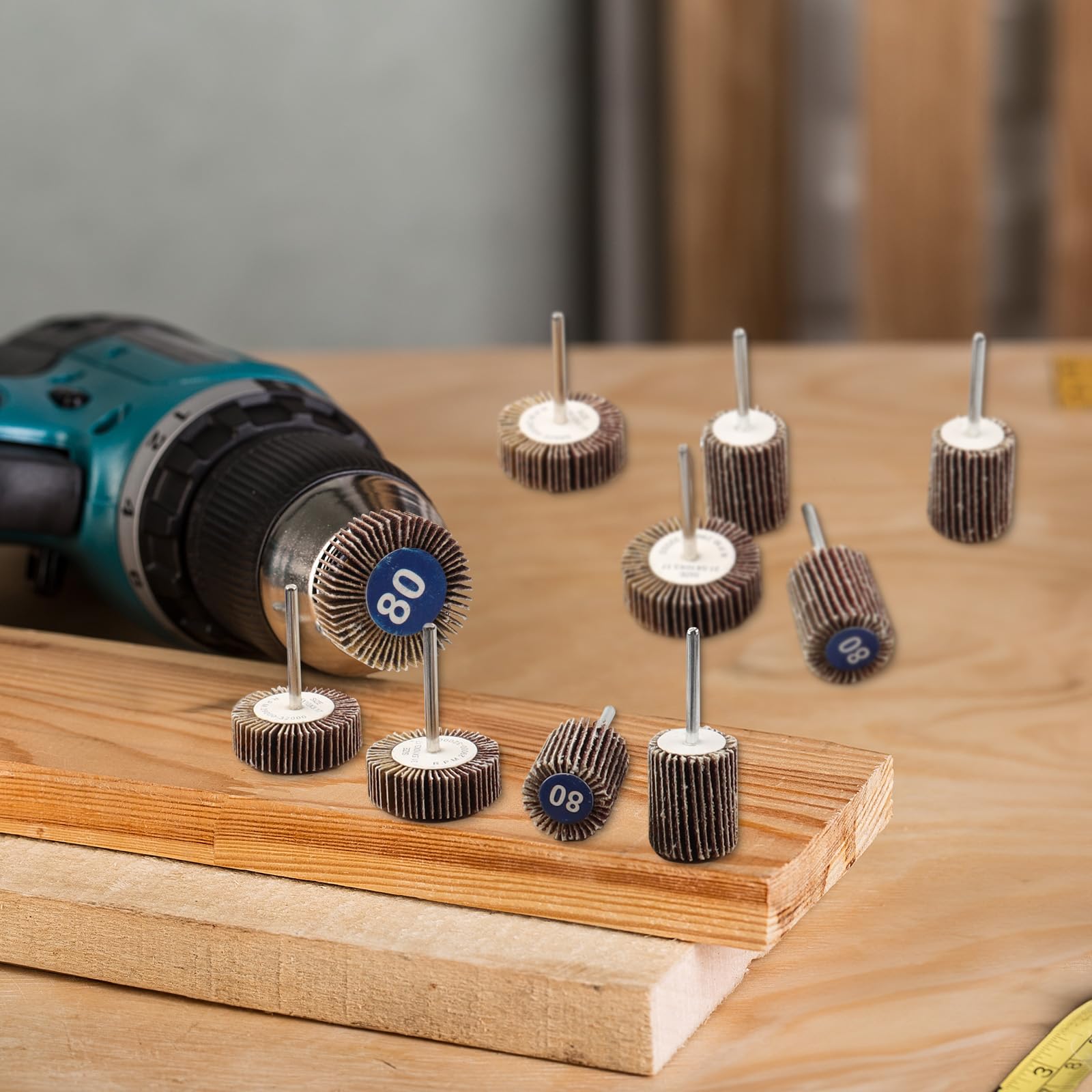 Flap Wheel Sanding Set - 50 Pcs 1/8" Shank -4 Flap Wheel Sanding Set - 50 Pcs 1/8" Shank -4
