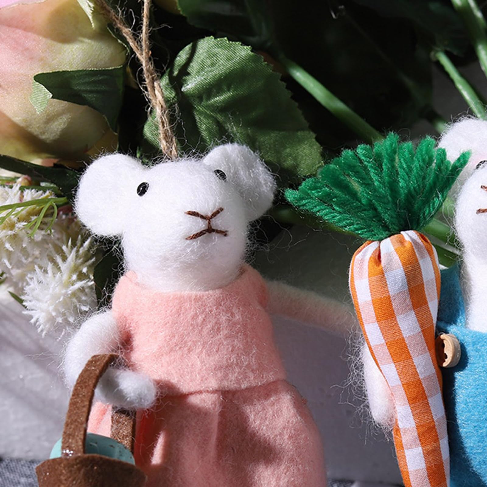 2pcs Natale Feltro Topolino Ornamenti Miniatura Pendente Decorazioni Da Appendere Per Albero E Tavolo Vassoio