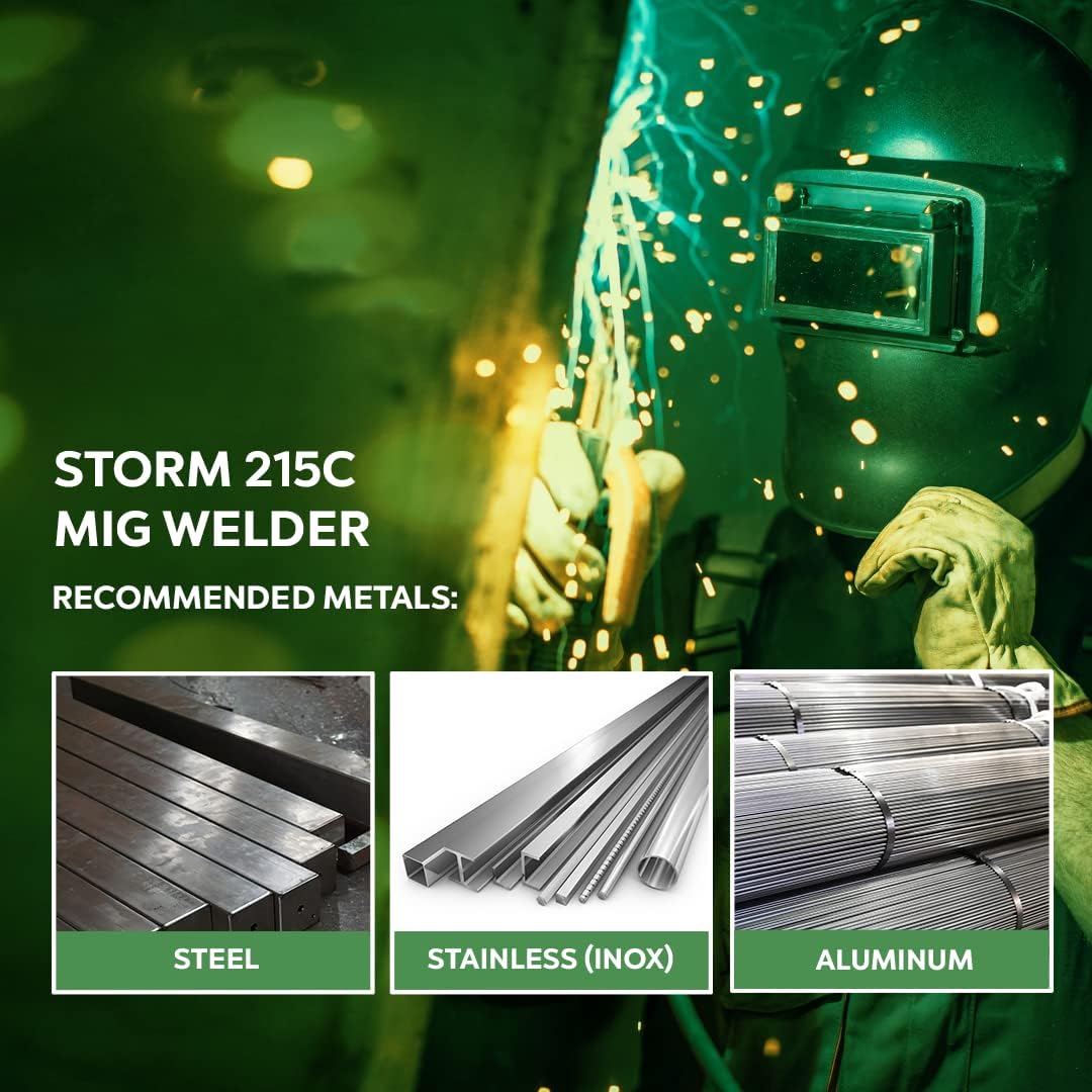 Everlast Storm 215C 200 Amp MIG / 160 Amp Stick AND 40 Amp Plasma Cutter Multi Process Combo Welder 110v/220v