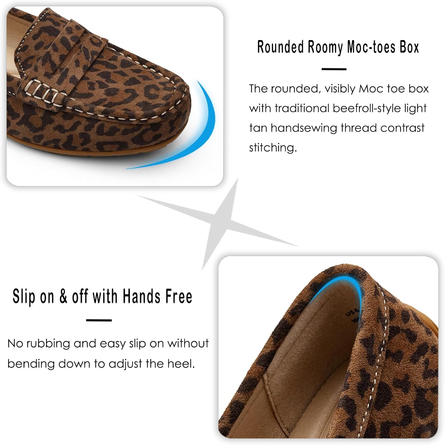 KORDAL Women's Comfortable & Lightweight Suede Leather Penny Loafers Slip-Ons Cute Business Casual Dress Shoes Work Office Flats Everyday Walking Shoes Driving Mocs for Women - Image 6