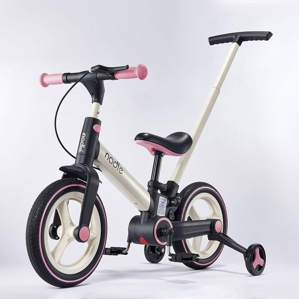 幼児用自転車 14インチ補助輪.補助舵取り棒