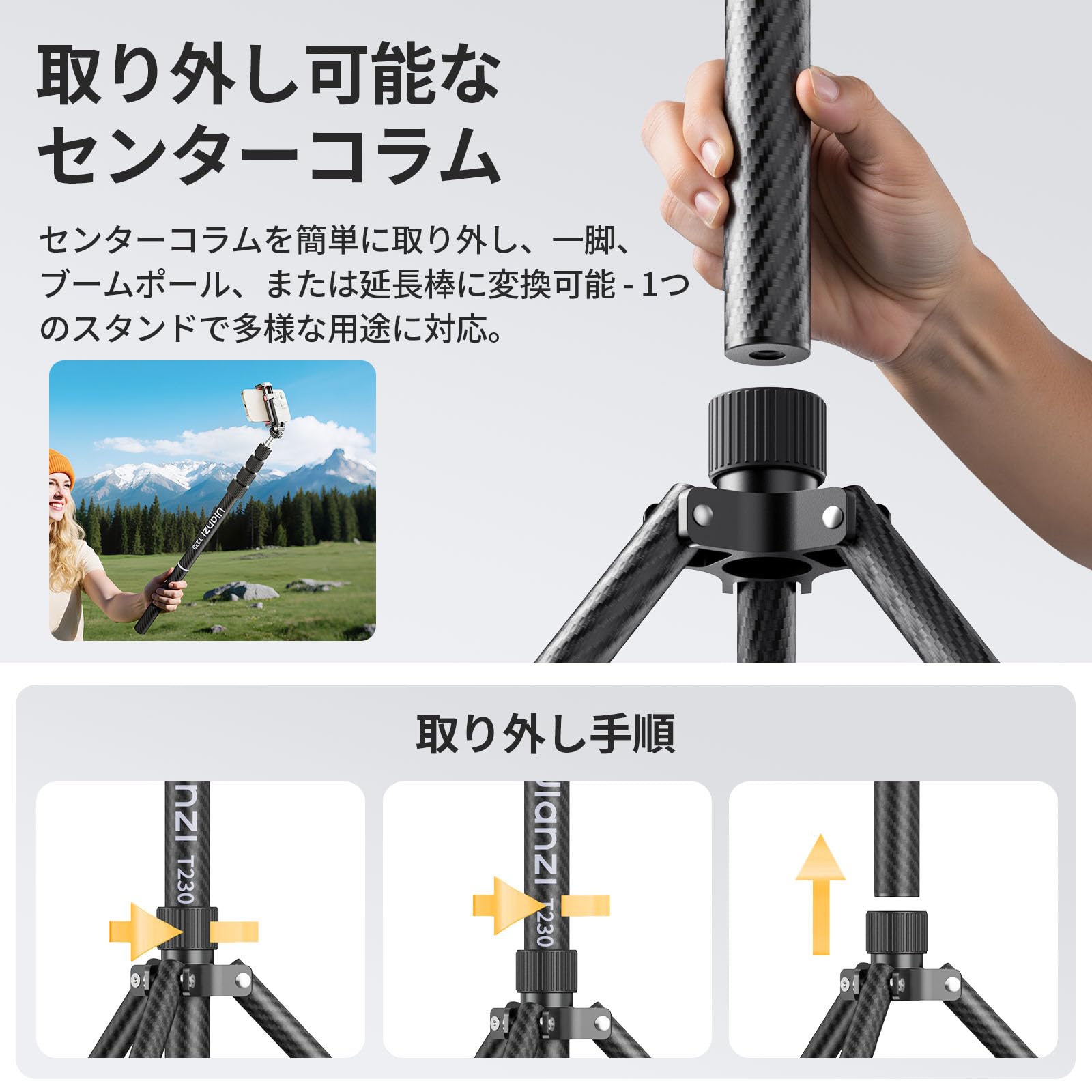 Amazon | Ulanzi T230 撮影用 ライトスタンド 撮影スタンド 230cm