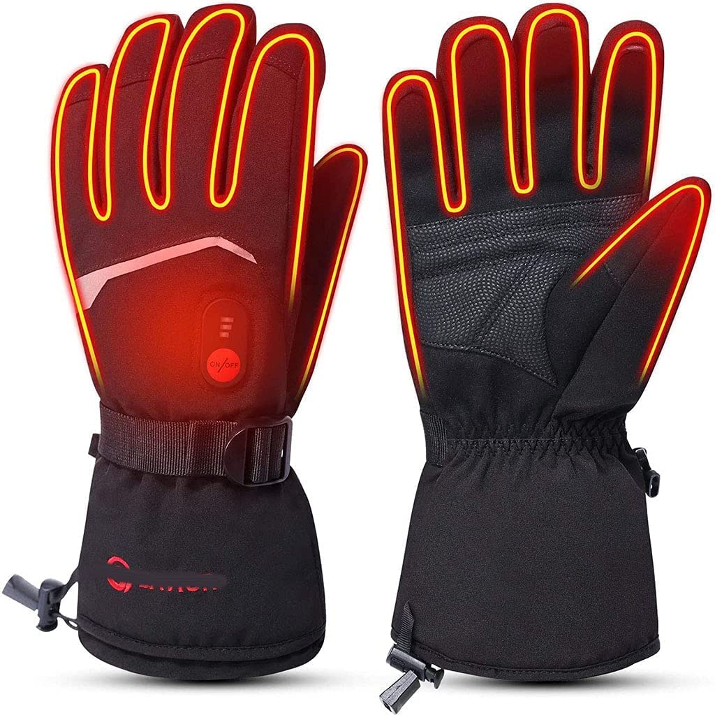 Gants chauffants électriques d'hiver rechargeables kit chauffe-mains sport