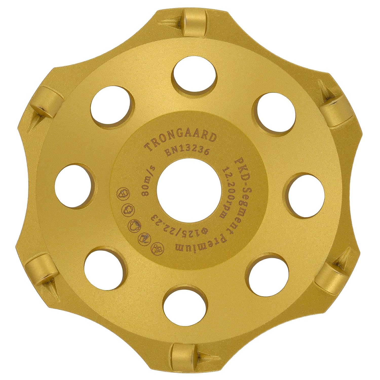 TRONGAARD PREMIUM PKD PCD Schleiftopf/Schleifteller 125MM / 22,23MM