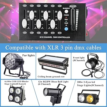Contrôleur DMX512 40 Canaux - Avec Batterie Pour Lumière Scène & DJ