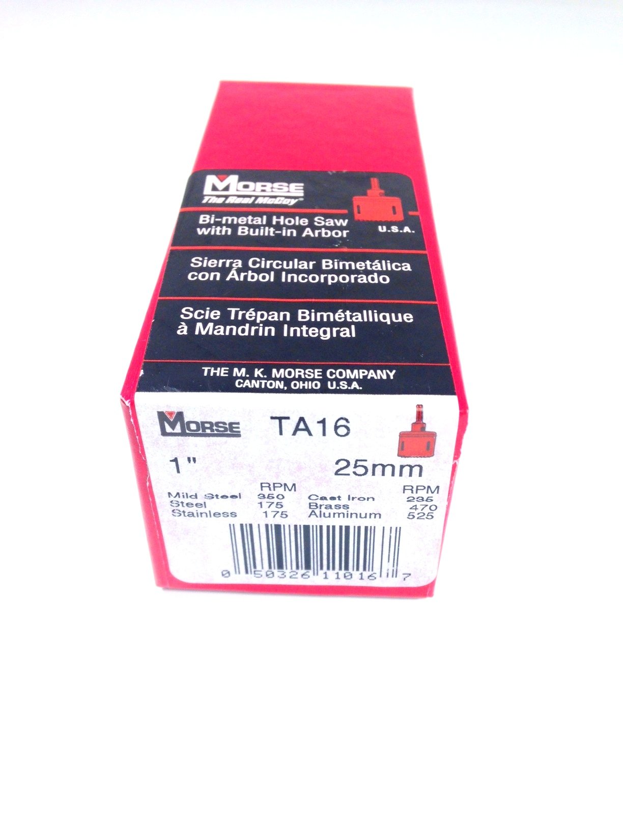 MK Morse TA16 1" Real McCoy Bi-Metal Hole Saw Arbor Attached, 2.54 cm - Image 4