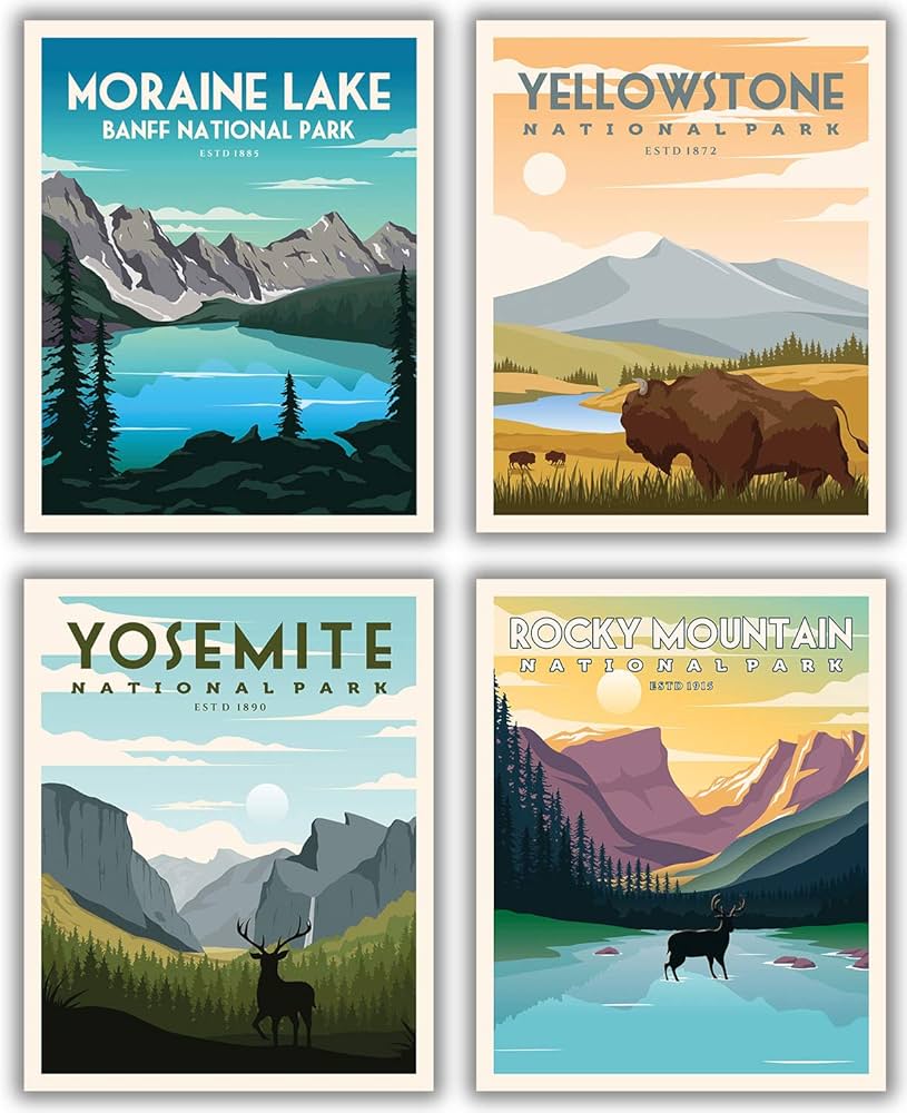 amazon-com-national-parks-vintage-posters-prints-mountain-wall-art-decor-nature-art-decor-moraine-lake-banff-yellowstone-yosemite-rocky-mountain-national-parks-print-11-x14-unframed-posters-prints for Free Printable National Park Posters Amazon.com: National Parks Vintage Posters & Prints | Mountain Wall Art Decor | Nature Art Decor | Moraine Lake Banff Yellowstone Yosemite Rocky Mountain National Parks Print (11'x14' UNFRAMED): Posters & Prints for Free Printable National Park Posters