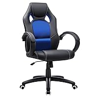 SONGMICS Poltrona Girevole Sedia Direzionale Ergonomica da Ufficio Studio Regolabile con Rotelle OBG56L