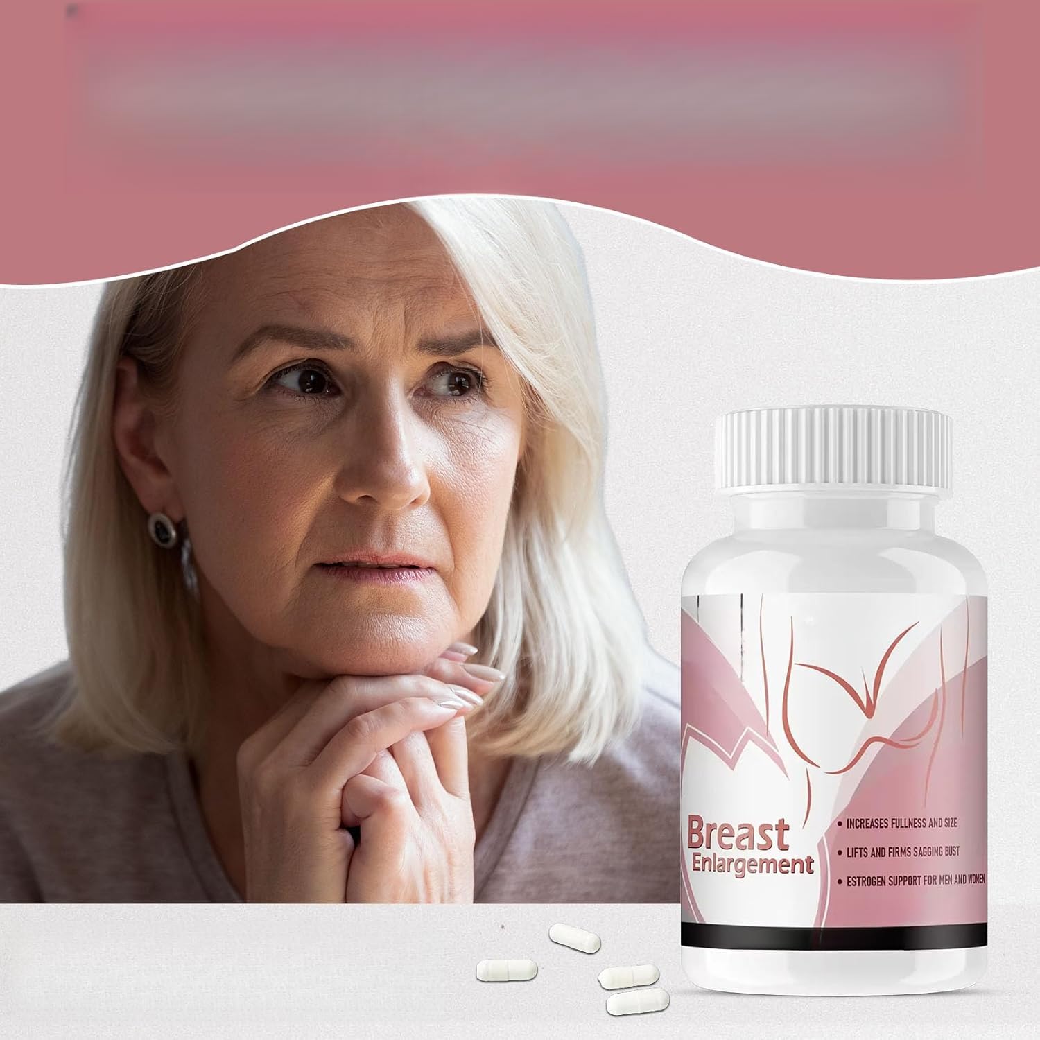 Capsule per l'aumento del seno: pillole naturali di estrogeni a base di erbe, alleviano la sindrome premestruale e il disagio della menopausa