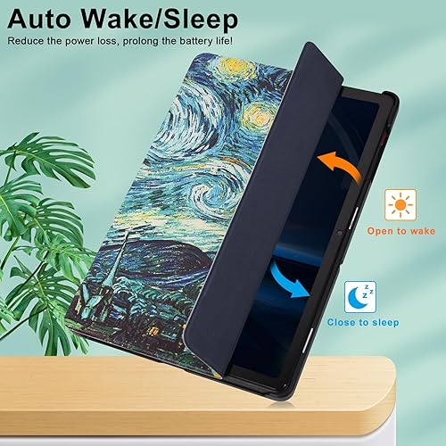 Miniatura 9 de Caweet Funda para tablet T-Mobile Revvl Tab 5G de 10.36 pulgadas, ultra delgada, ligera, rígida, con soporte de tres pliegues, con Atuo SleepWake,