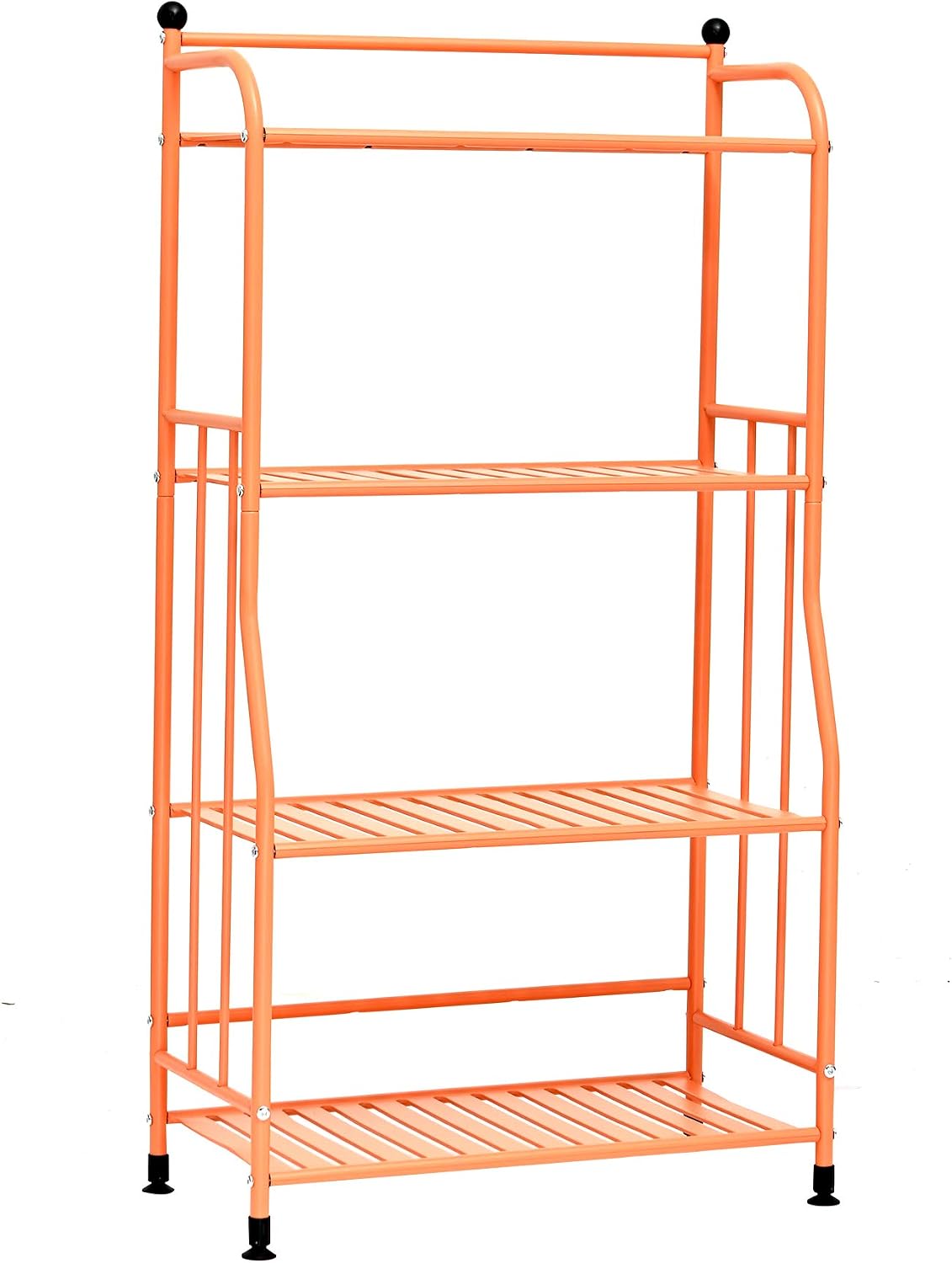 EXQ 4-Layer Metal Iron Sheet with Strong Load-Bearing Multi-Function Storage and Storage Rack Matte Orange (21.85Lx11.41Wx42.12H)