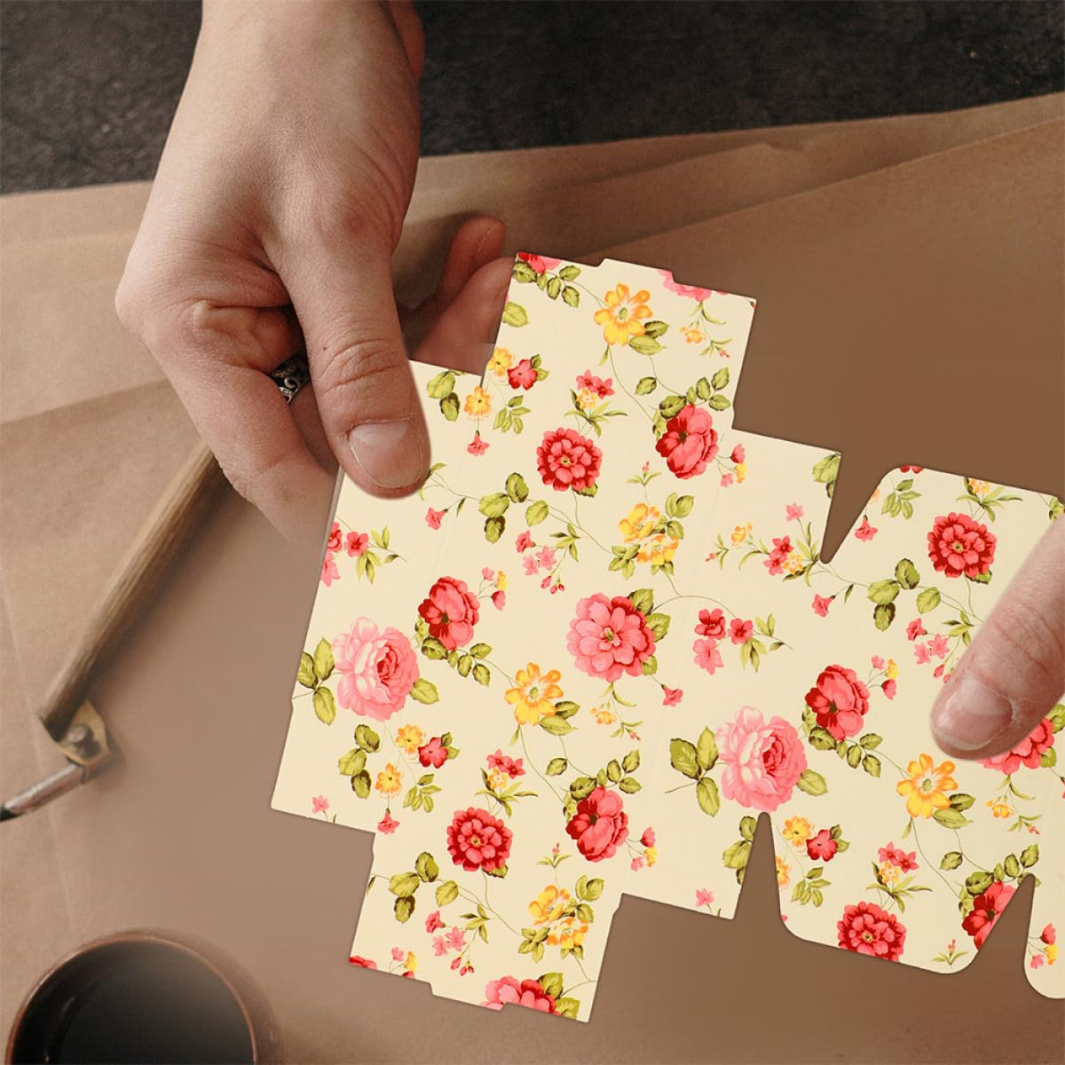 Anneome 90 Scatole di Carta Kraft per Prodotti da Bagno e Biscotti, Confezioni per Amiche e Figlie, per Ristoranti e Pasticcerie, Set da 90 Pezzi