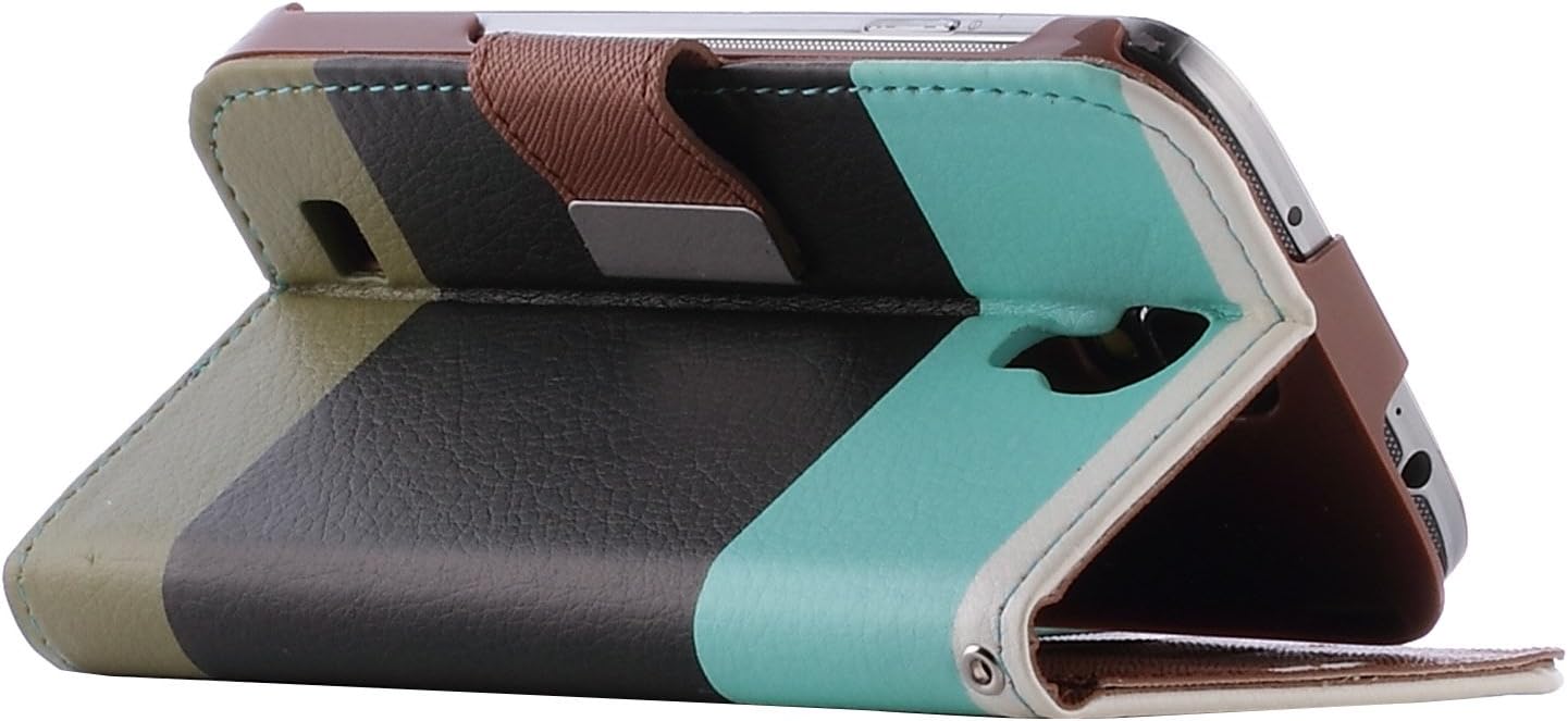 Galaxy S4 Case, Samsung Galaxy S4 Case ULAK PU Leather Stand Wallet Case Cover for Samsung Galaxy S4 with Auto Wake/Sleep Smart Cover Function ID Card Holder/Card Slot + Hand Chain for Samsung Galaxy S4 IV i9500 (Blue+Black+Green)