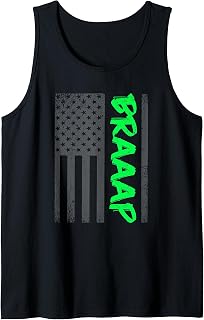 Brap Braap-Braaap Vintage USA Flag Dirt Bike Jet Ski ATV Tank Top