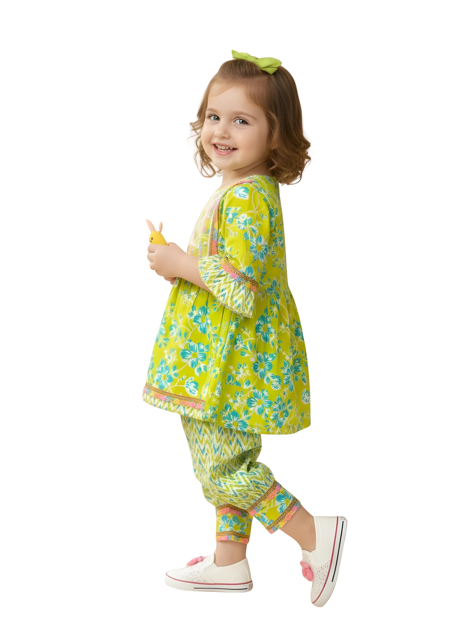Kids Ethnic Frock & Pyjama Set | For Baby Girls