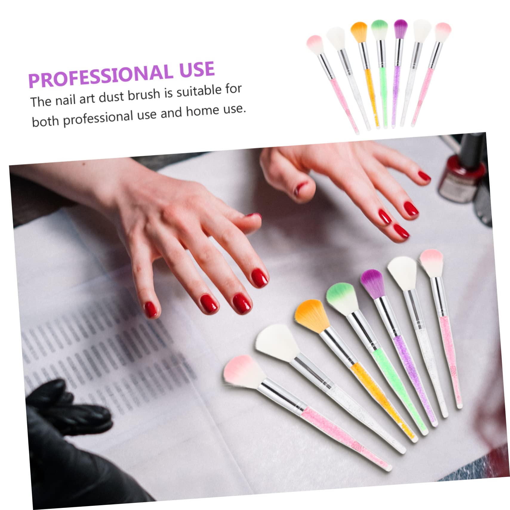 FRCOLOR 14 Pz spazzola per la pulizia delle completo di strass strumento per manicure creativo pennelli pennelli per detergente per spazzolino per le
