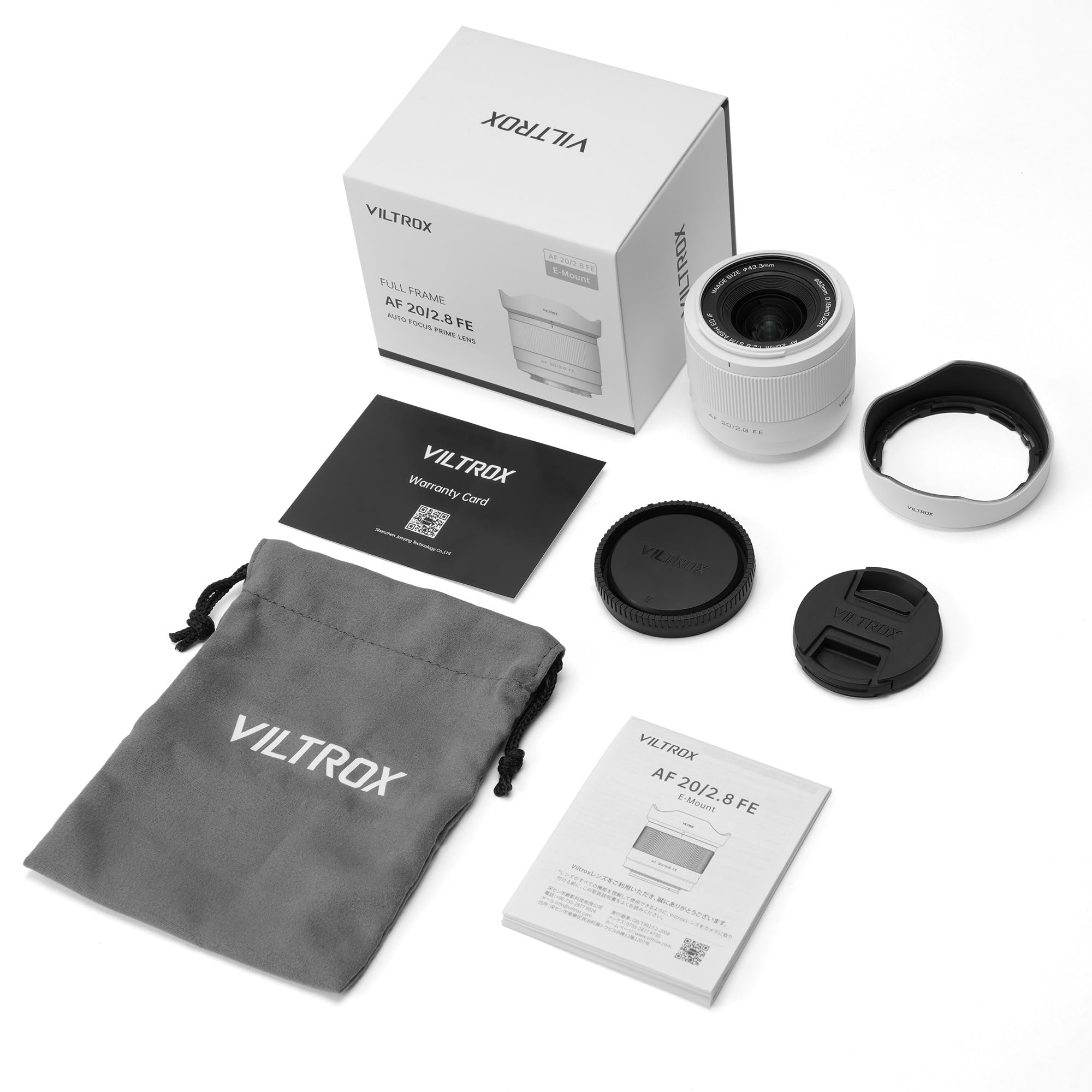 VILTROX 20mm f2.8 FE Lens for Sony e Mount, White Limited Edition