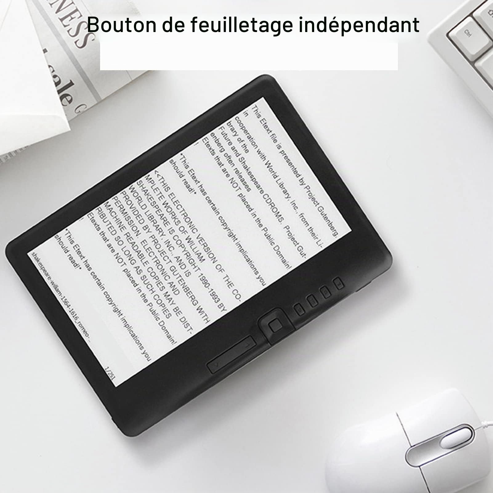 BK7019 Portable 7inch E Book Reader Écran coloré Prend en Charge la Carte Mémoire 16G Mémoire Haute Vitesse E? Booke? Livre Readere? Livre Readbook Readdigital Lire (Mémoire 8G)