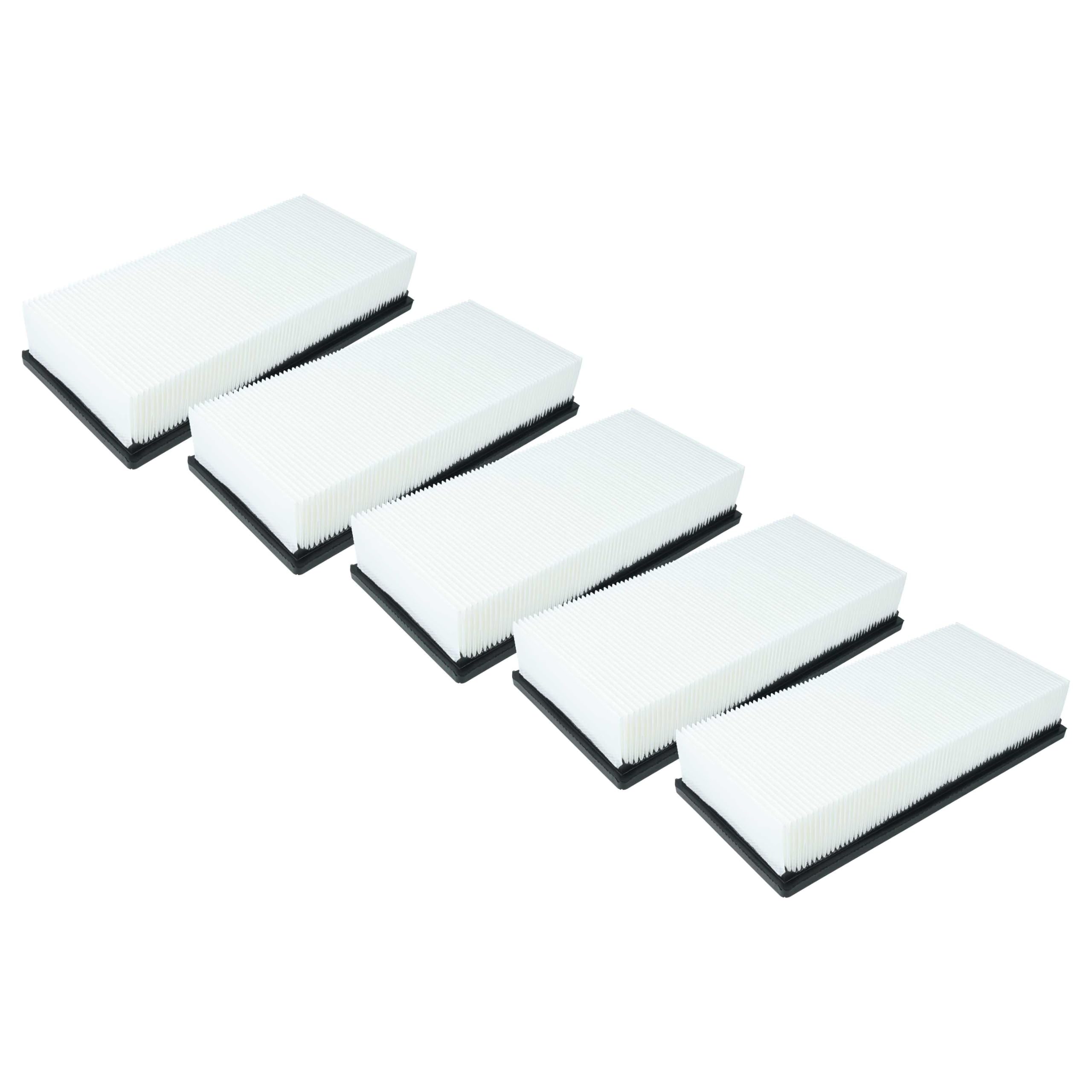 vhbw 5x Filtro plisado plano M compatible con Kärcher IVC 60/30 Tact² Lp