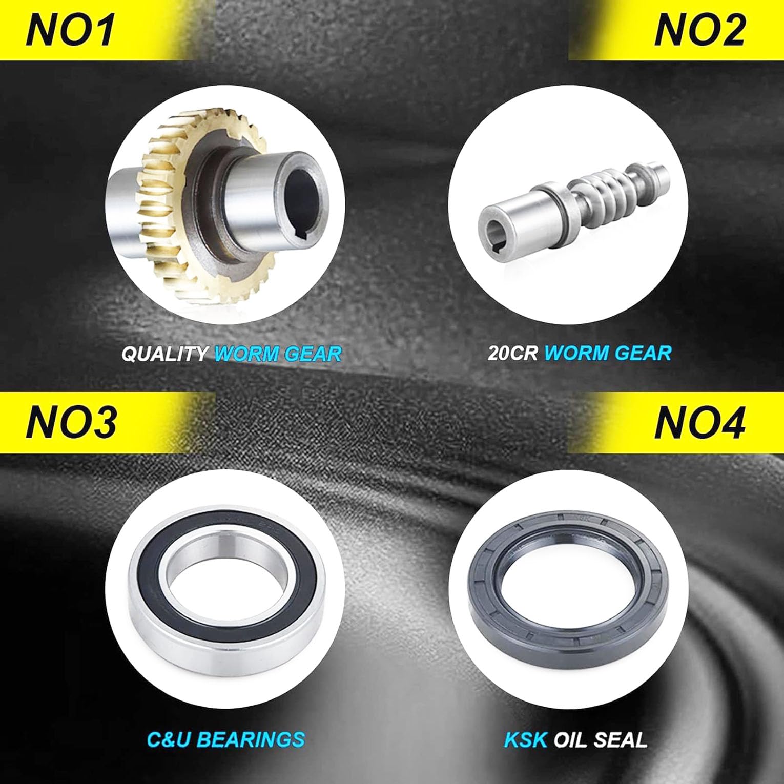 Schneckengetriebe, NMRV030 Schneckengetriebe, quadratischer Typ für Nema23 Schrittmotor/Servomotor, RV030 Ausgangsbohrung/Loch, 14 mm Schaft (Teilung: 47 mm) (15:1)