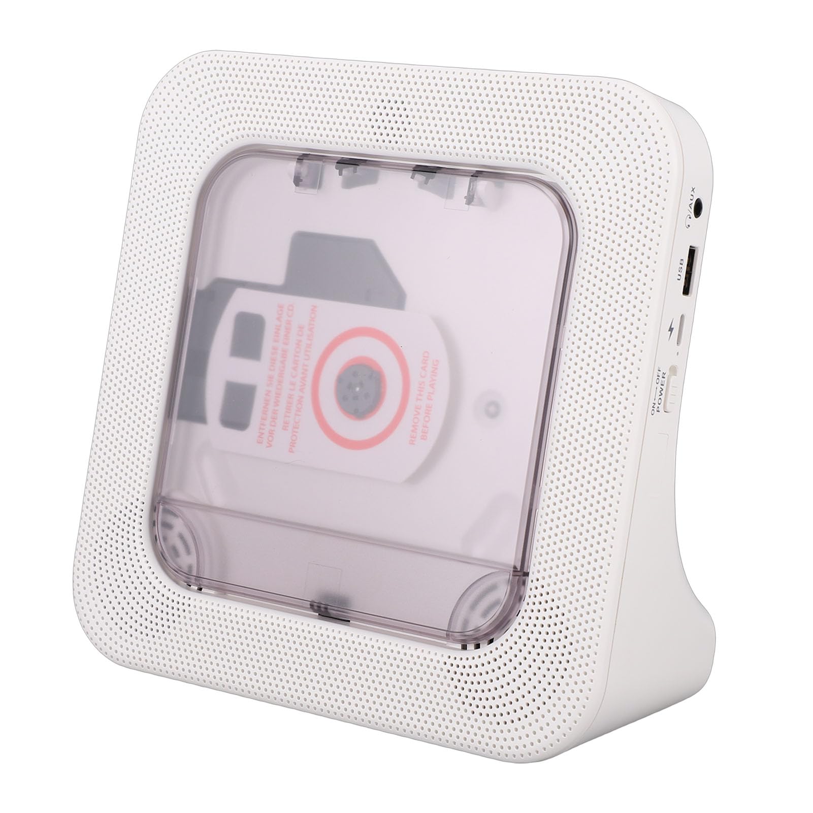 Annadue Lettore CD Portatile per Anziani, Altoparlante HiFi retrò Lettore CD Desktop Portatile Bluetooth con Display LED FM per Auto da Ufficio, Supporto -R, RW, MP3, WMA