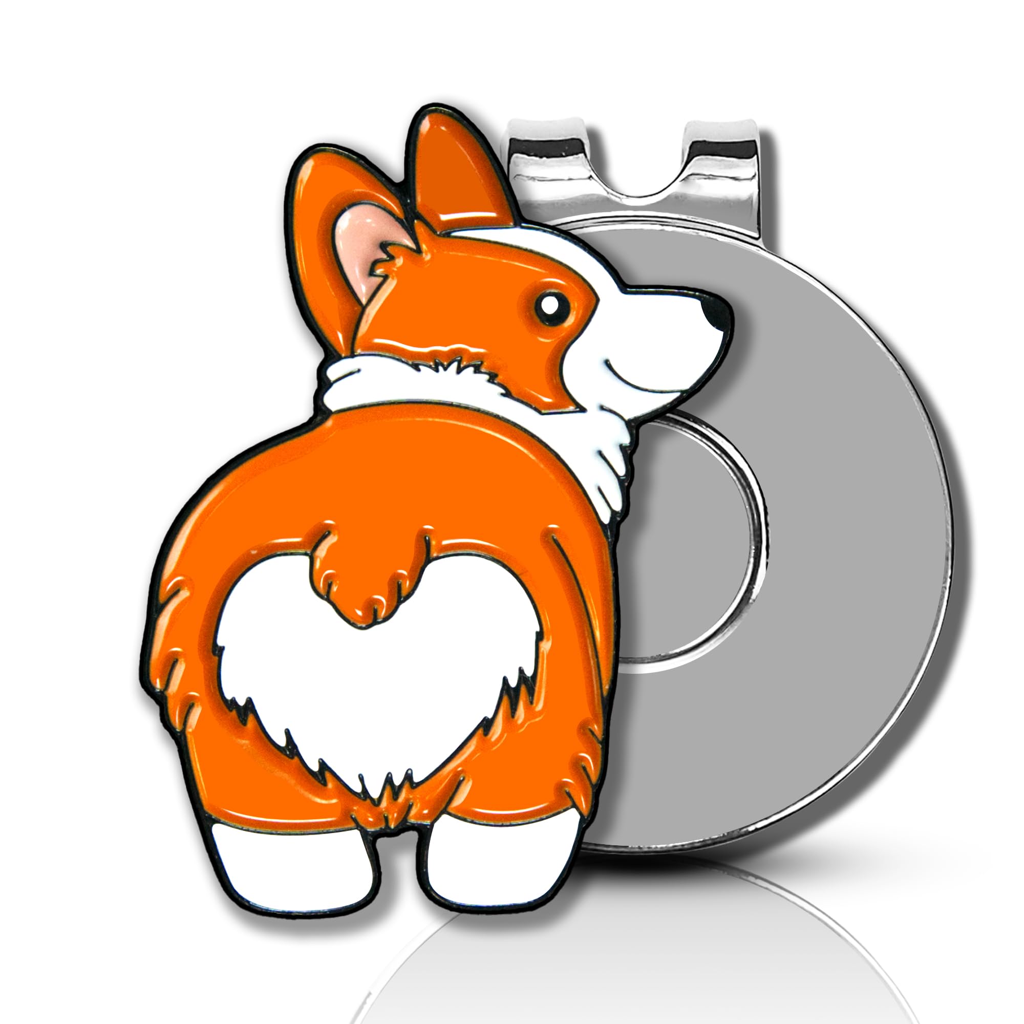 ClubSmith Animal Golf Ball Marker with Magnetic Hat Clip Funny Cute Cat Dog Premium Alignment Putting Mark Golf