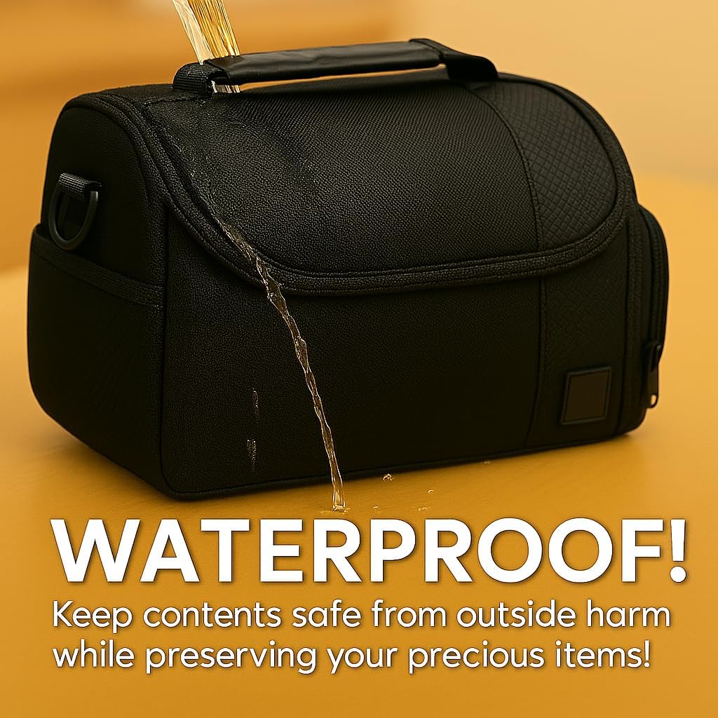 Deluxe Large Digital Camera / Video Padded Carrying Bag / Case for Nikon, Sony, Pentax, Olympus Panasonic, Samsung, and Canon DSLR Cameras & eCostConnection Microfiber Cloth