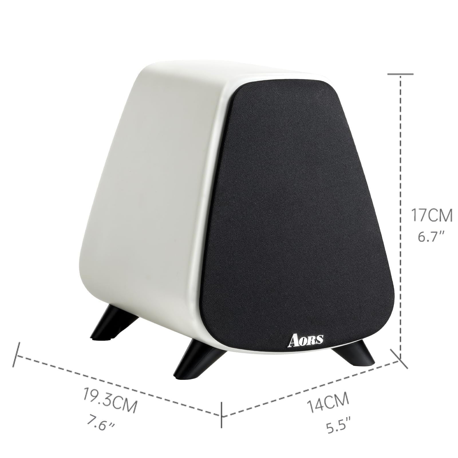 AS31 - Altoparlanti attivi da scaffale Bluetooth 5.3, 2 vie stereo per PC desktop 80W RMS/3" Bass/Midrange/RCA e ingressi in fibra ottica, altoparlanti compatti ad alta potenza in legno - Bianco