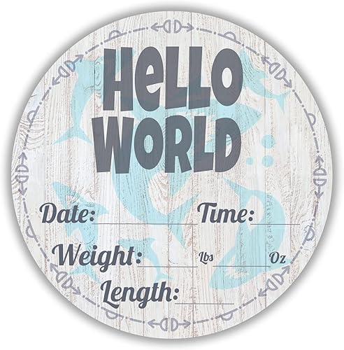 Cartel de anuncio de Hello World para recién nacido, regalo de ducha, estadísticas de nacimiento, accesorios para fotos de hospital, revelación