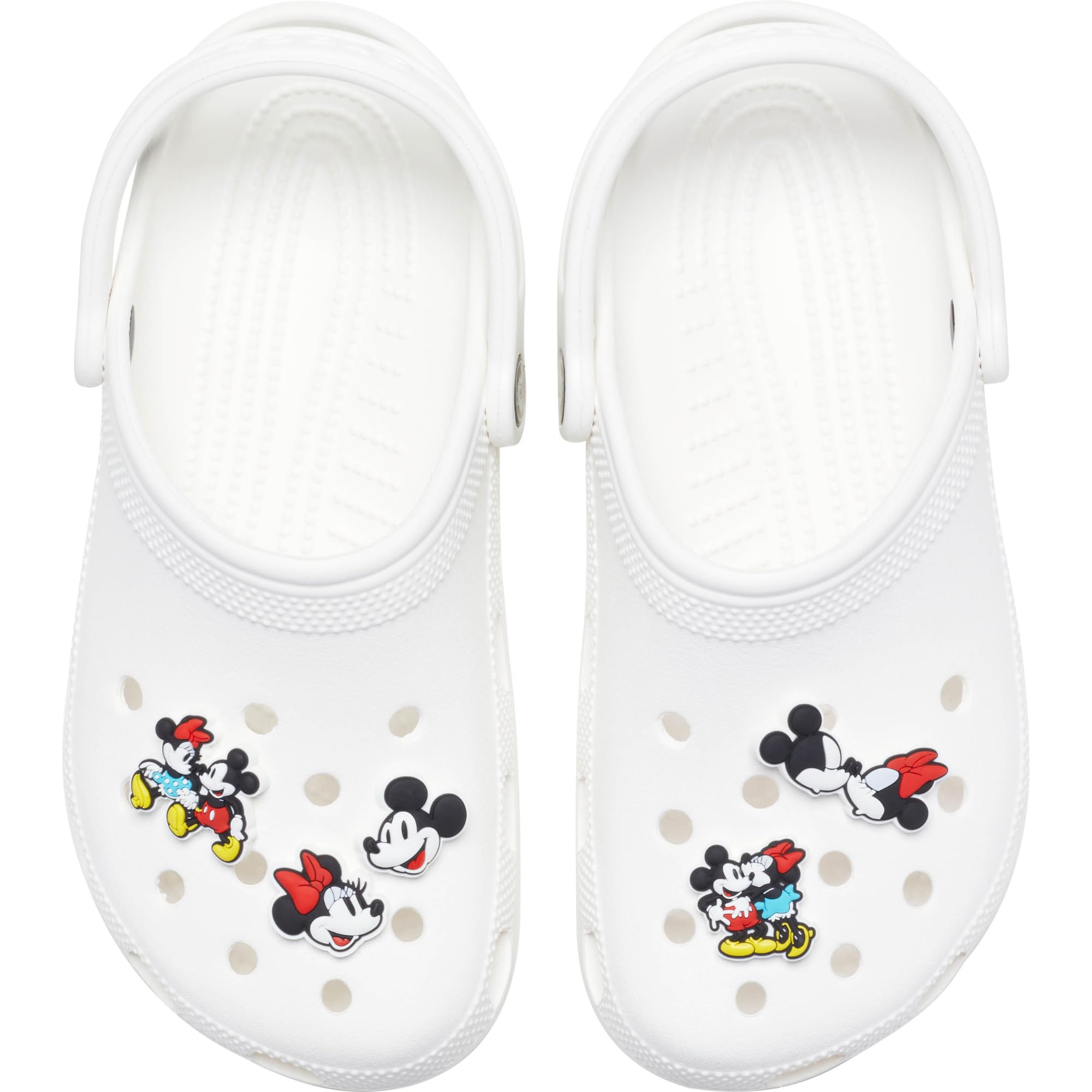 Crocs Paquete de 5 dijes unisex de Minnie Mickey para zapatos, multicolor, talla única, multicolor, Talla única