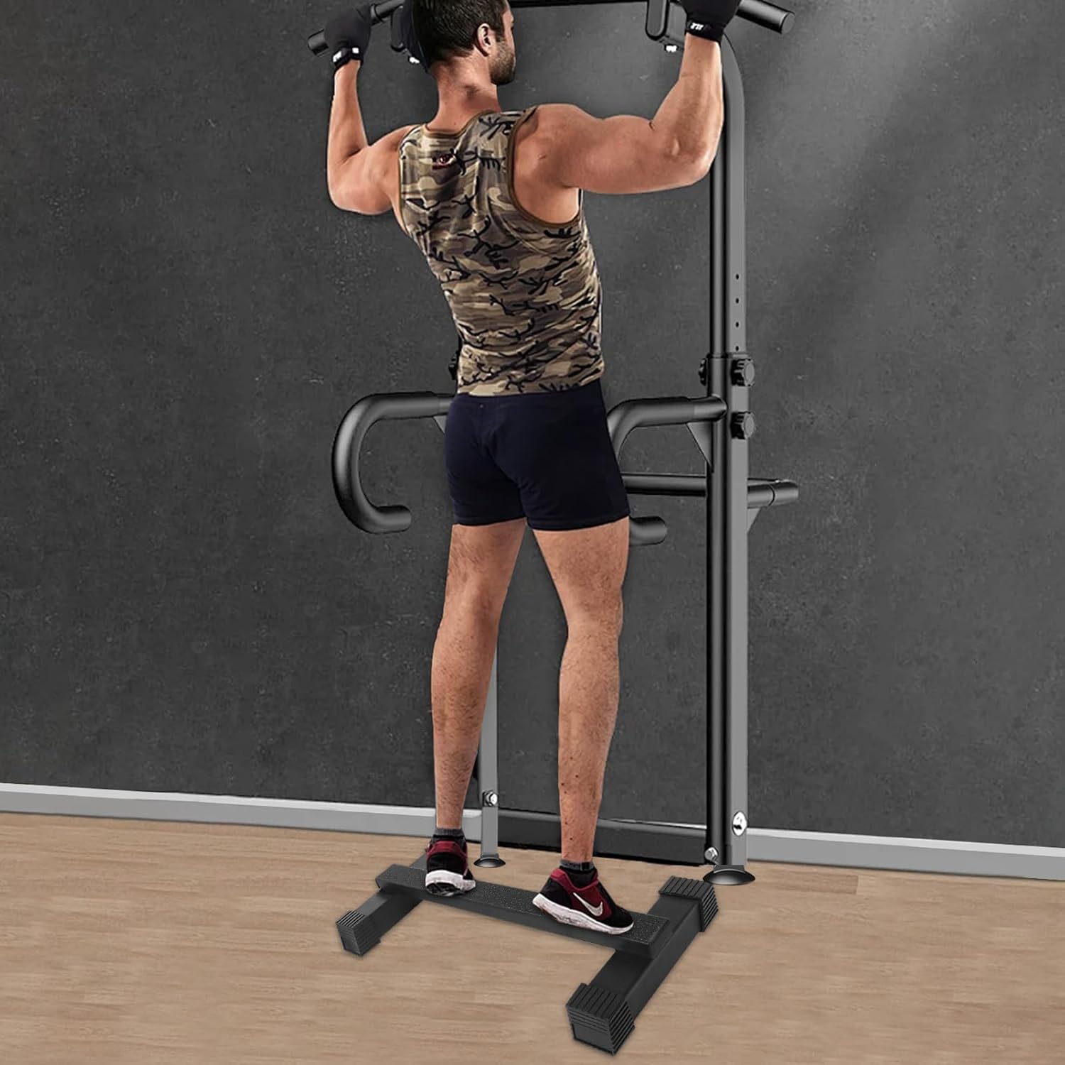 Steel Calf Raise Bar: Standing Calf Raise Machine - Calf Stretching Squat Foot Leg Stretch Block