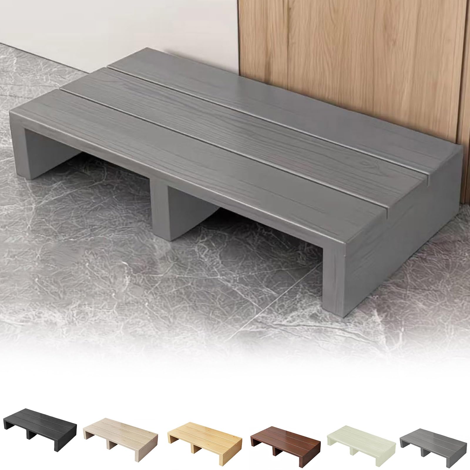 Nevthar Solid Wood Step Stool,Wooden Step Stool,Platform Step Safety,stool long,Anti-tipping,Load Capacity 203kg,Ideal for Elderly,Perfect for Kitchen,Entryway,Bathroom,without assembly