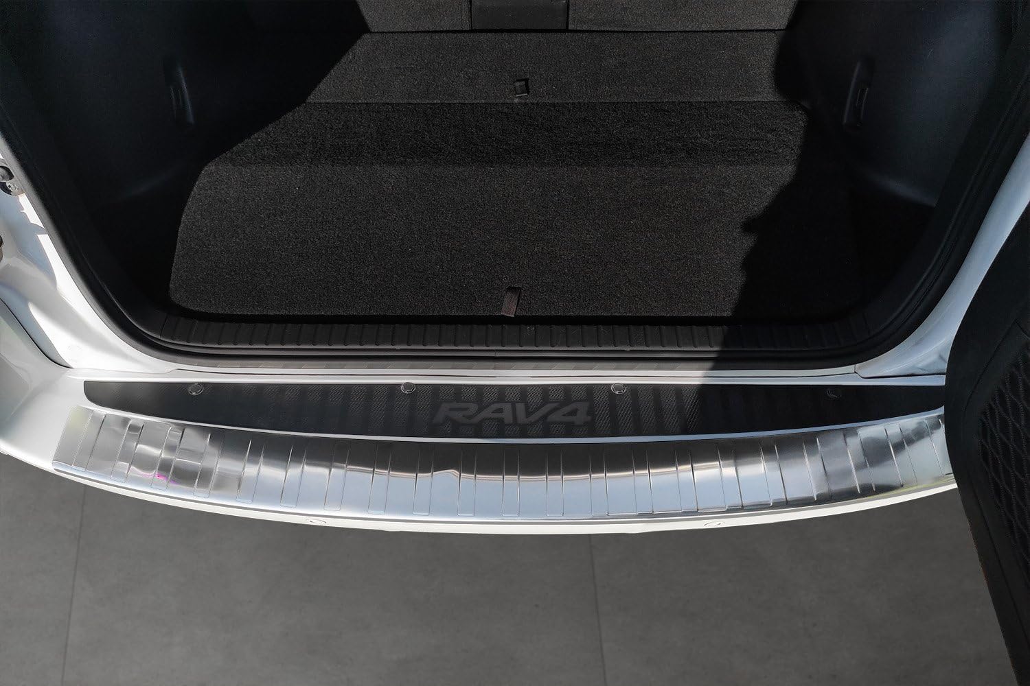AVISA | Protezione Paraurti Posteriore | Compatibile con Toyota RAV4 2006-2013; Acciaio Inossidabile, Spazzolato, Argento; Proteggi il Paraurti Posteriore della tua Auto dai Danni