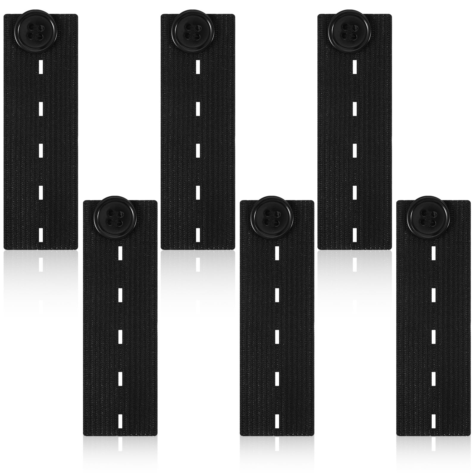 6 PCS Button Extenders for Jeans Elastic Pregnancy Pants Extender Adjustable Waistband Extenders for Women Man Jeans Pants