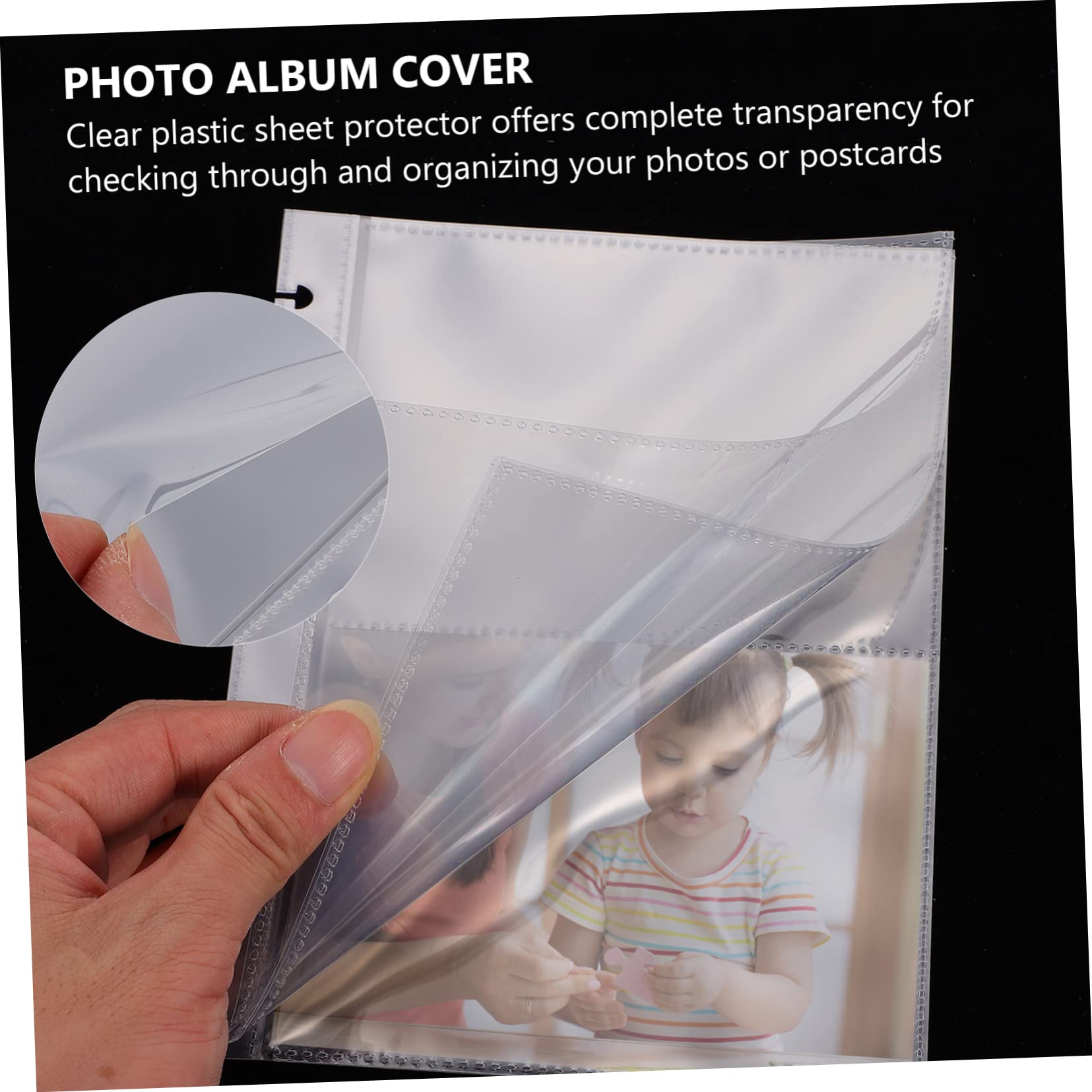 SOLUSTRE 25pcs Transparent Photo Album Sleeves and Lightweight Protective Covers for Photos and Cards for Organizing and Storing Memories