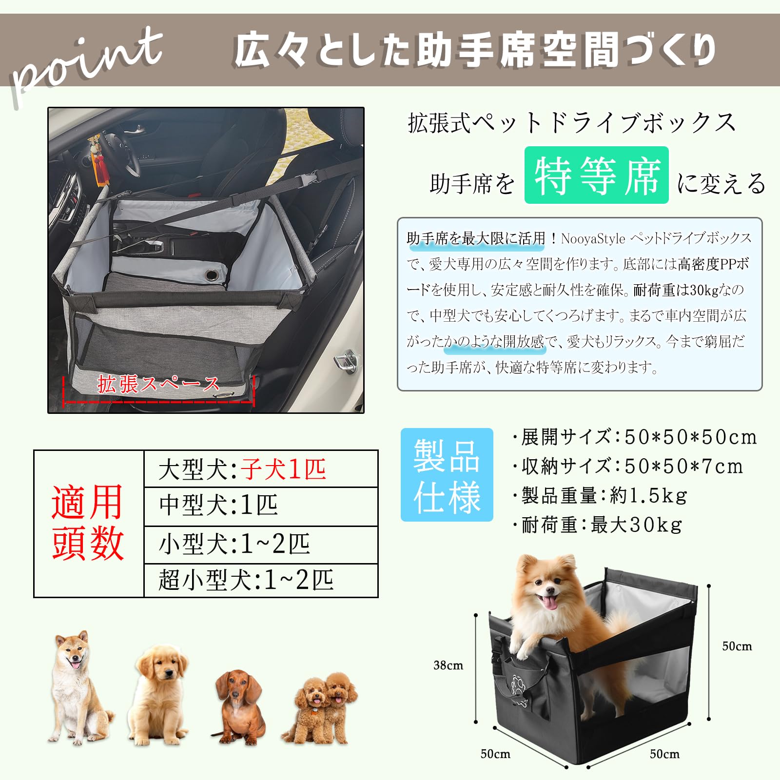 Amazon.co.jp: NooyaStyle ペットドライブシート【動物看護師監修