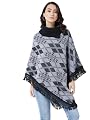 Pivl Wool Blend Poncho-Grey Mix